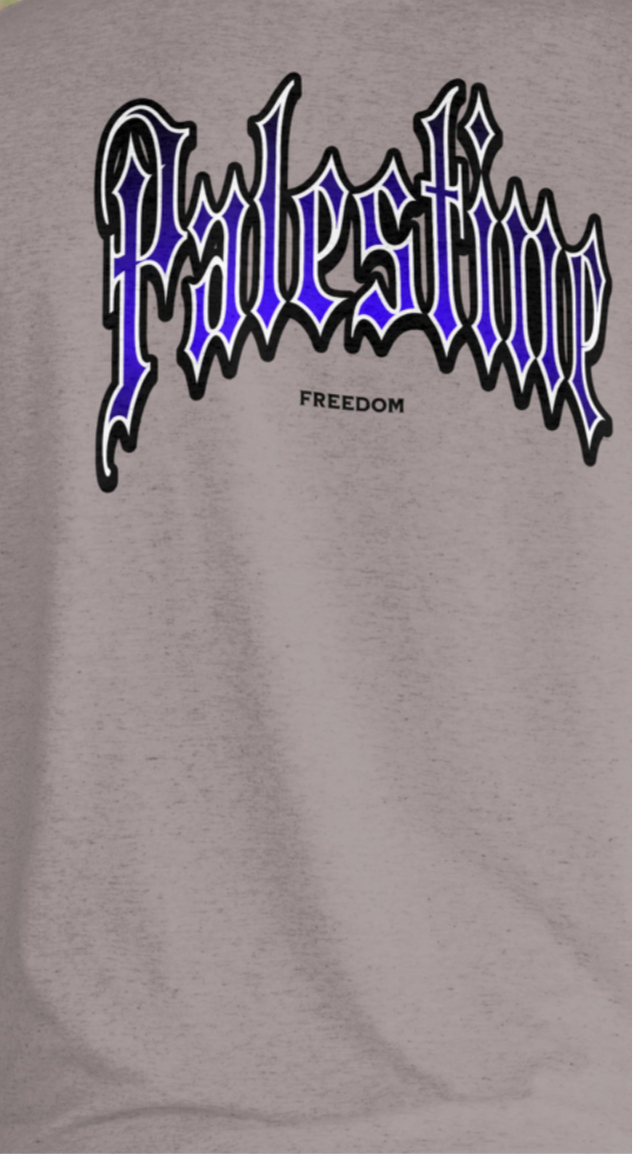 Palestine- Freedom Gothic tee - Graphite heather