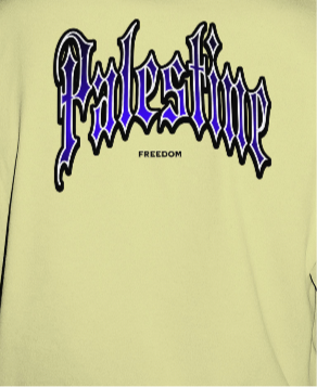 Palestine- Freedom Gothic Tee - Off white