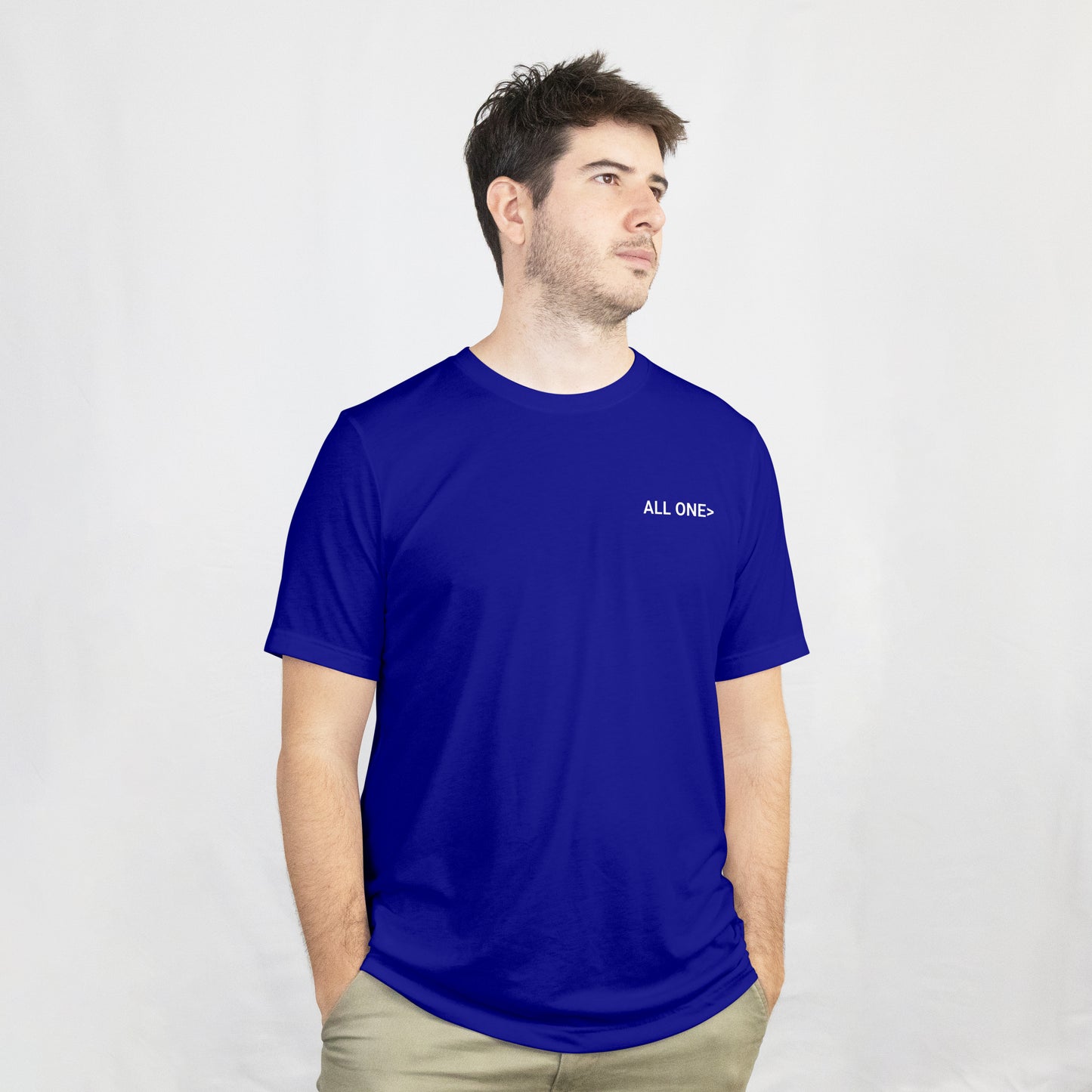 Free Palestine tee in royal blue- with silver horse graphic design