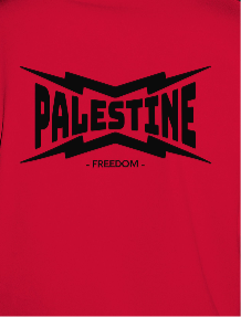 Men’s statement tee “Palestine “ in red