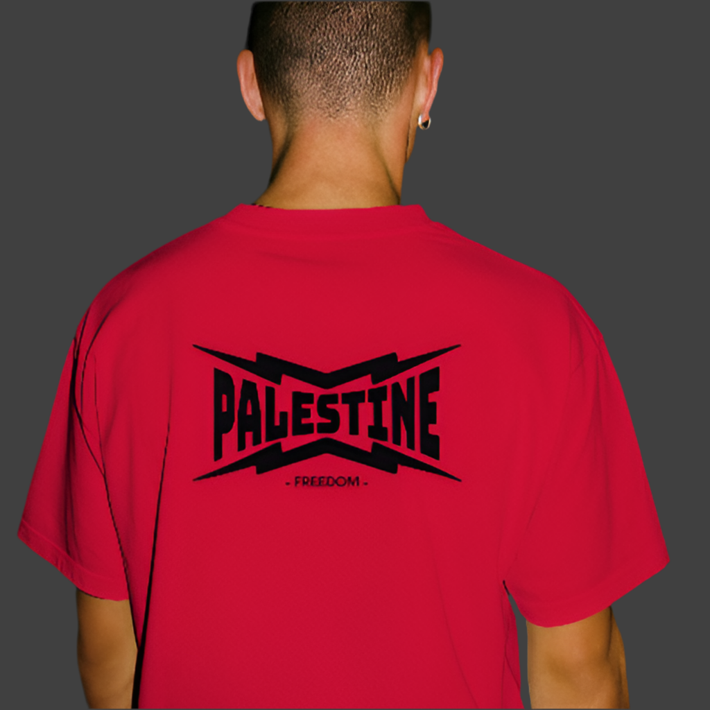 Men’s statement tee “Palestine “ in red