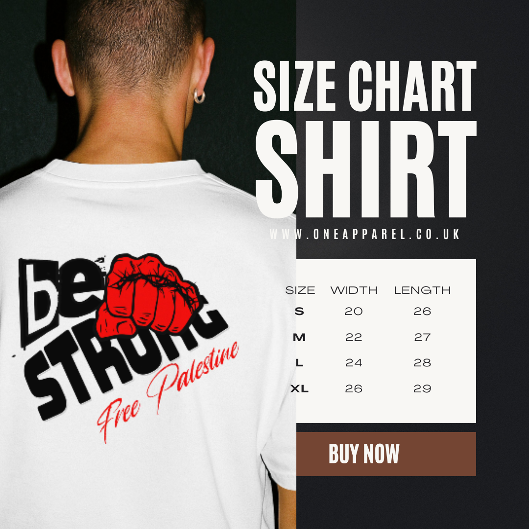 Free Palestine tee shirt in white - with be Strong Graphic Design