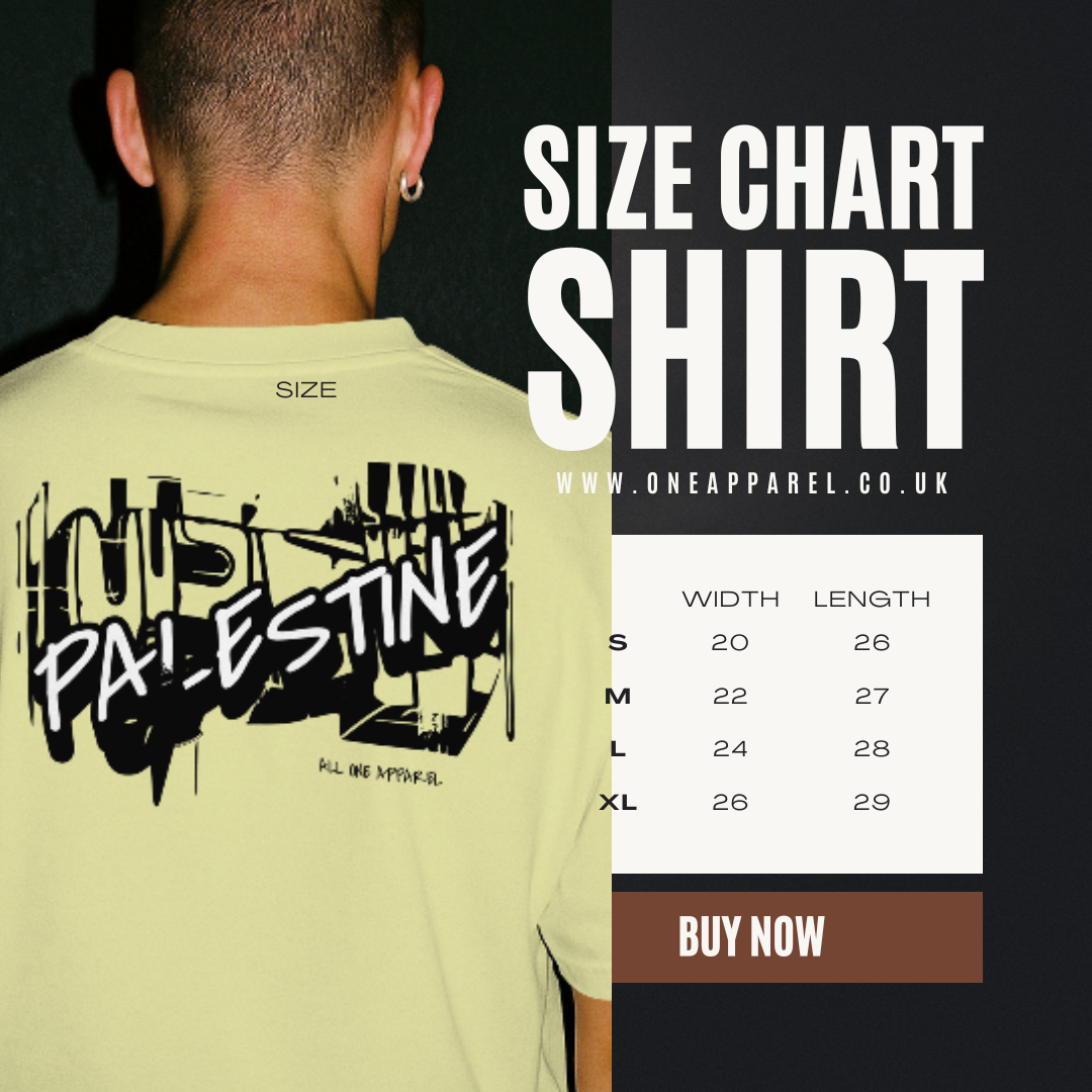 3D Bold Palestine Statement T-Shirt - Off white