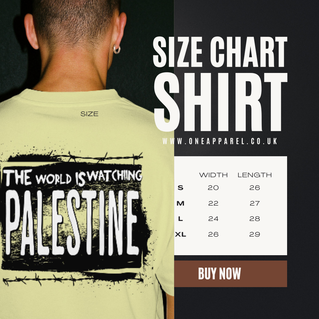 Eyes on Gaza - Statement Graphic tee in off white