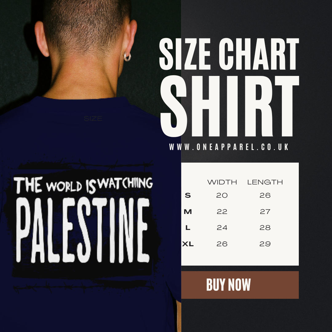 Eyes on Gaza - Statement Graphic Tee in navy