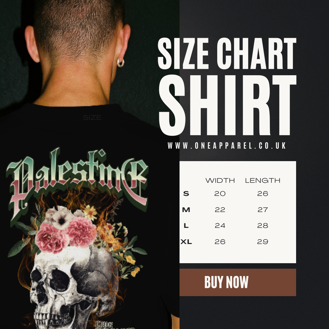 Skull Bloom – Free Palestine Tee in black