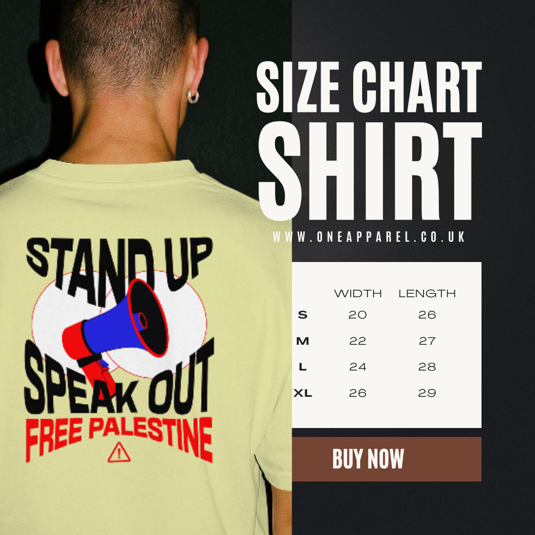 Free Palestine- speak out- statement tee in off white