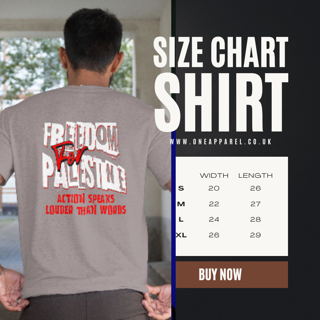 Freedom for Palestine tee in graphite heather with white and red text