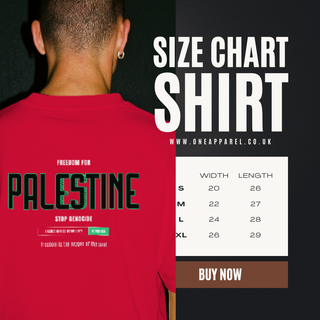 Freedom for Palestine men’s graphic T-shirt in red