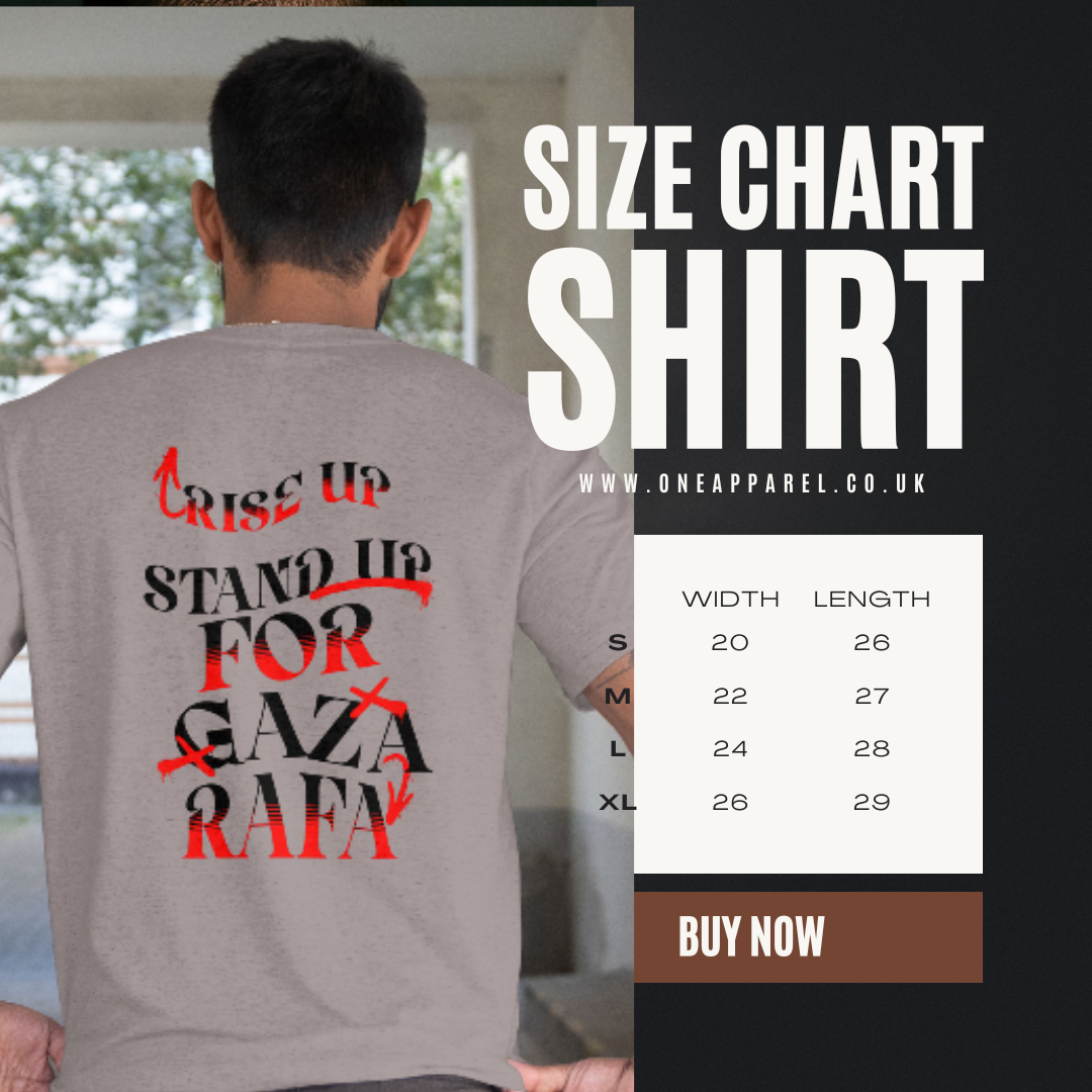 Stand up for Gaza statement tee- heather grey