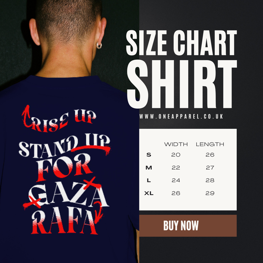 Stand up for Gaza statement tee - navy