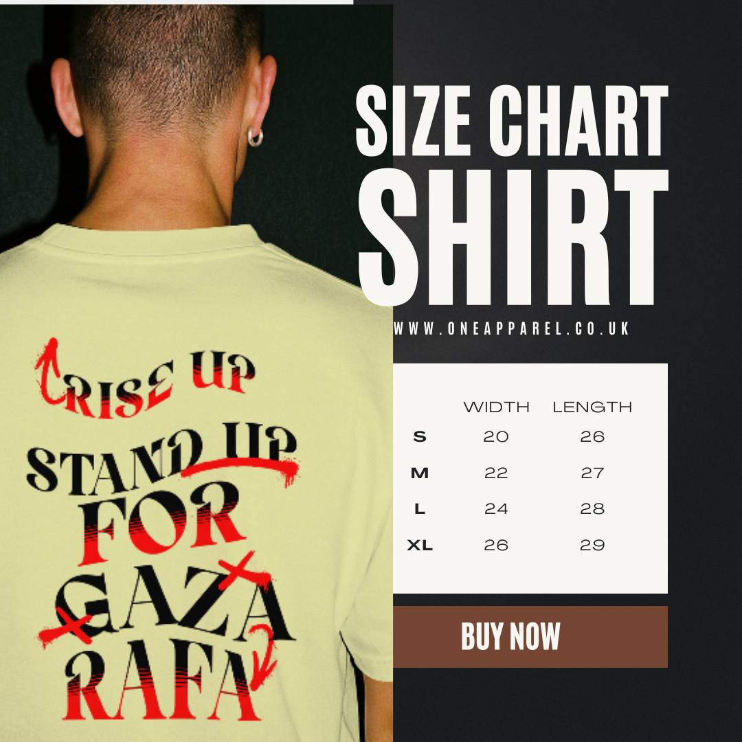 Stand up for Gaza statement tee -off-white