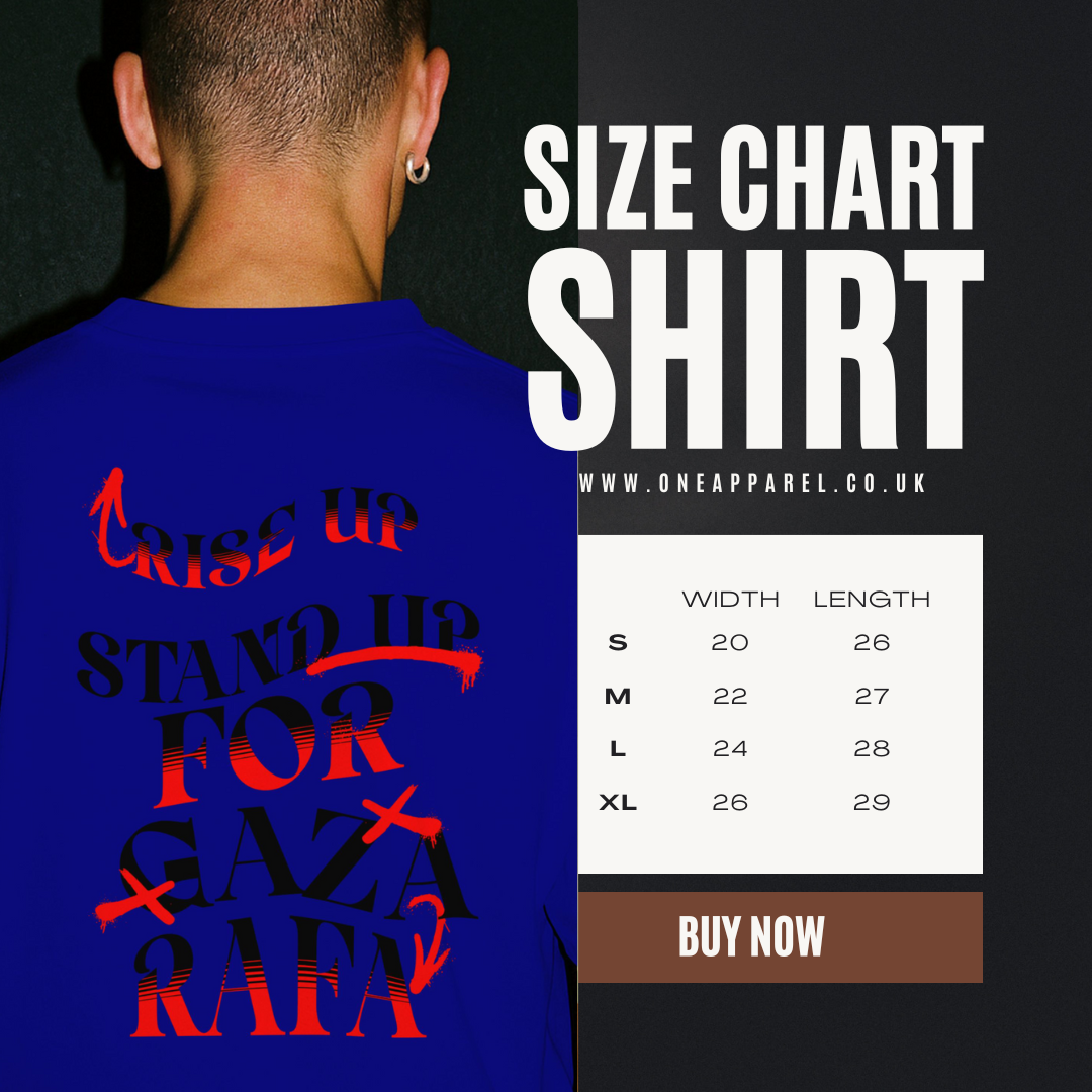 Stand up for Gaza statement tee - Royal blue
