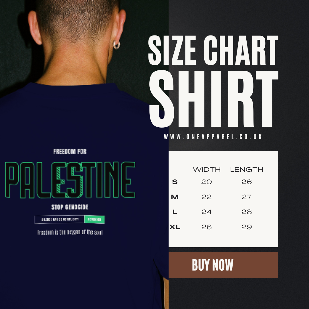 Freedom for Palestine graphic men’s T-shirt in navy