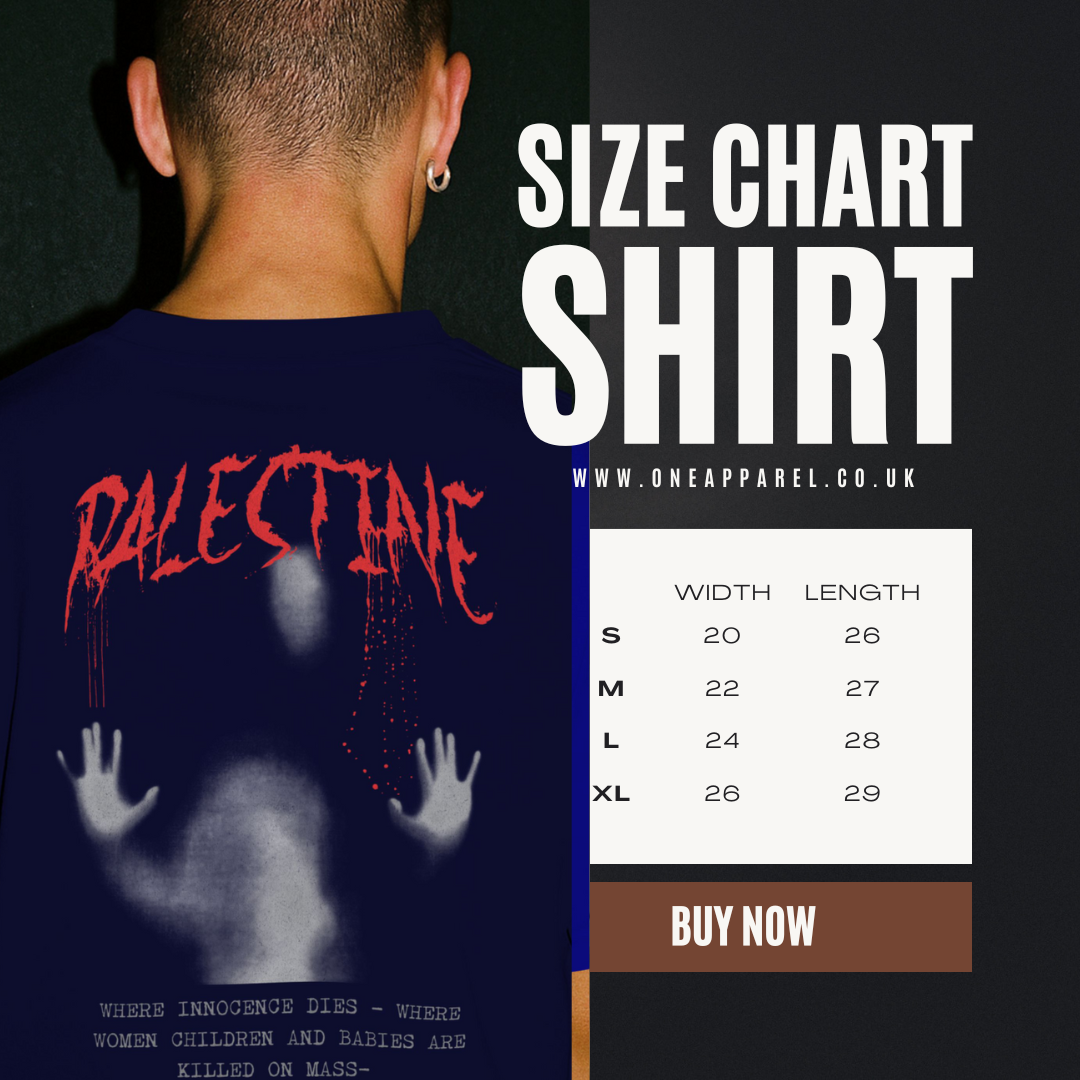 Palestine- ghost graphic tee in navy