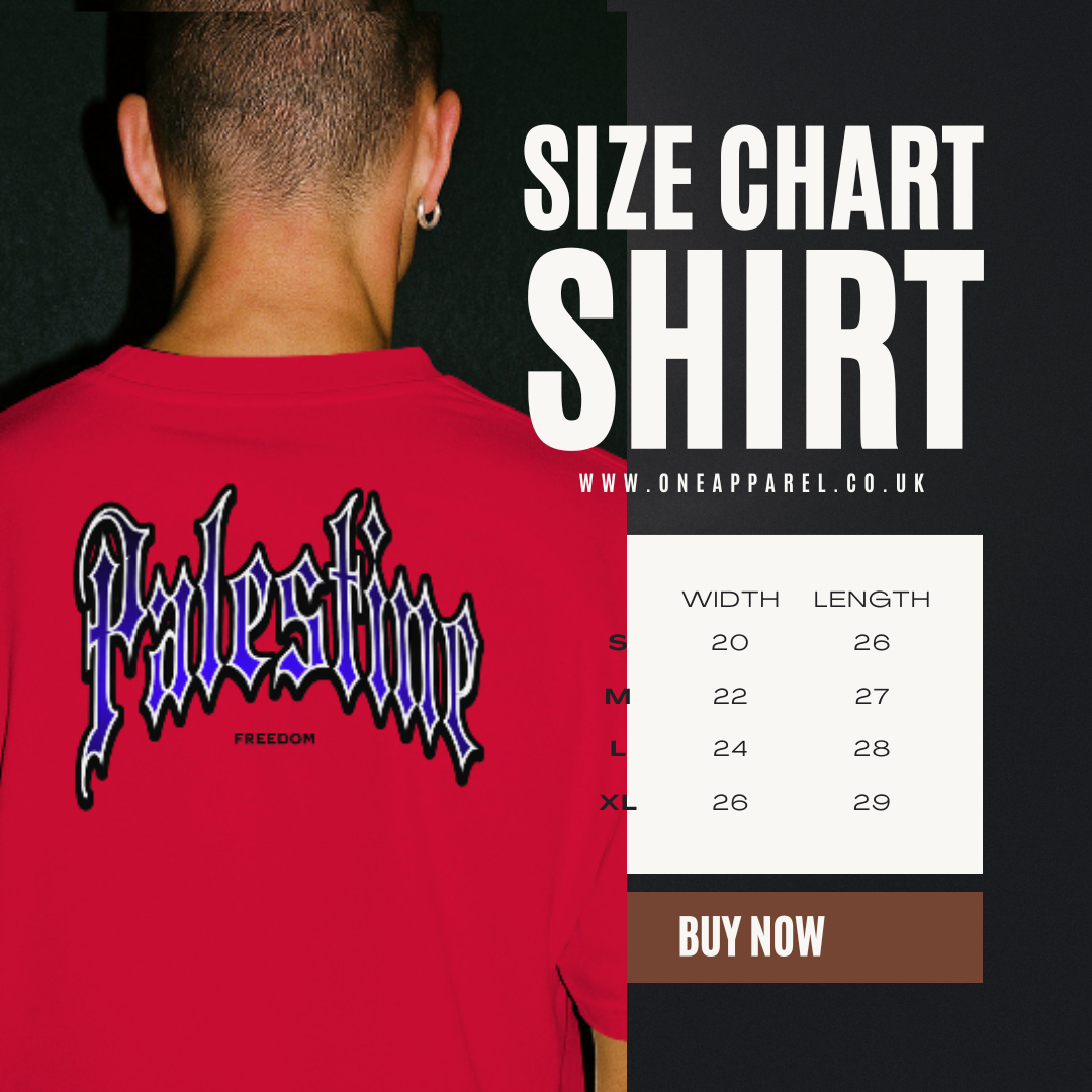 Palestine- Freedom Gothic tee- red