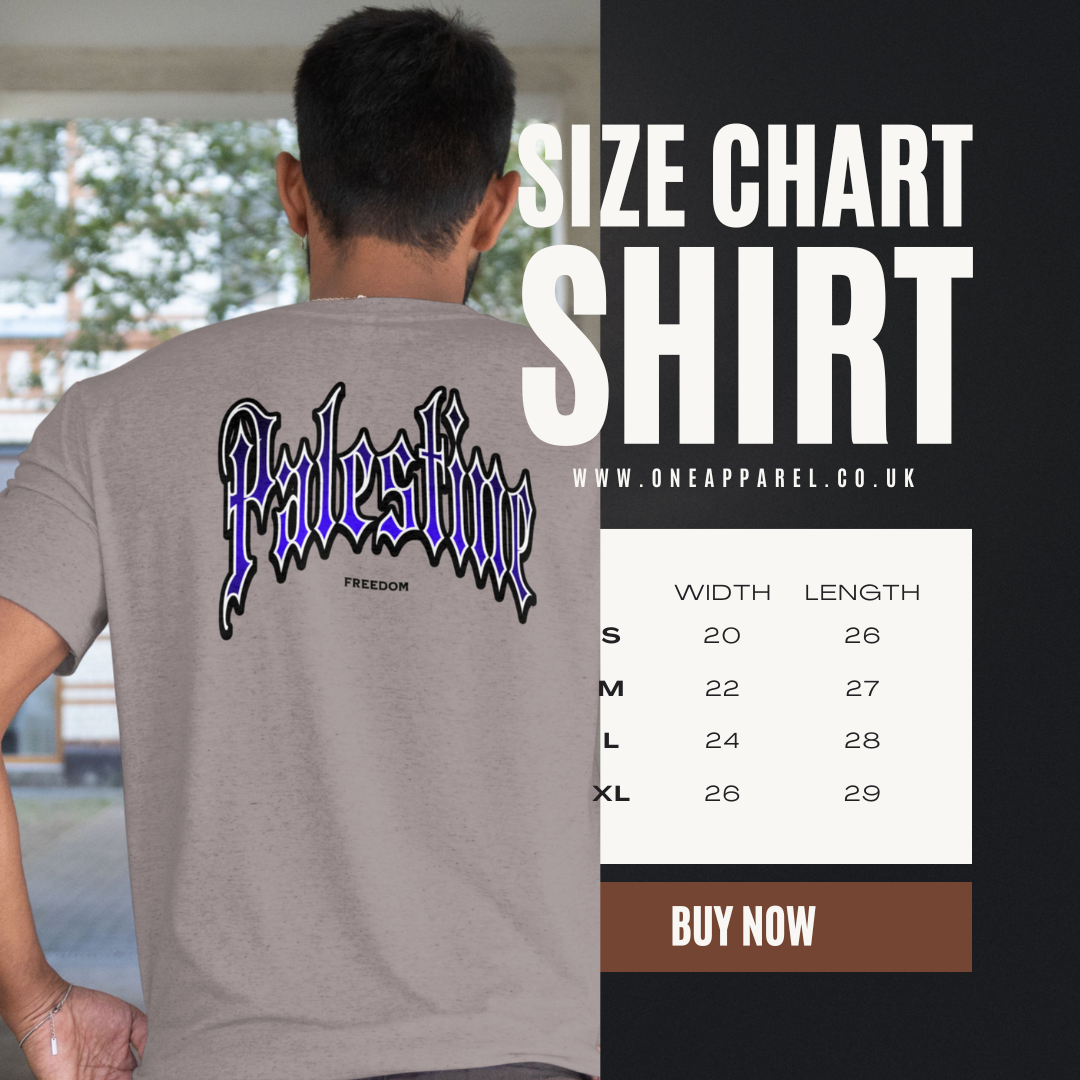 Palestine- Freedom Gothic tee - Graphite heather