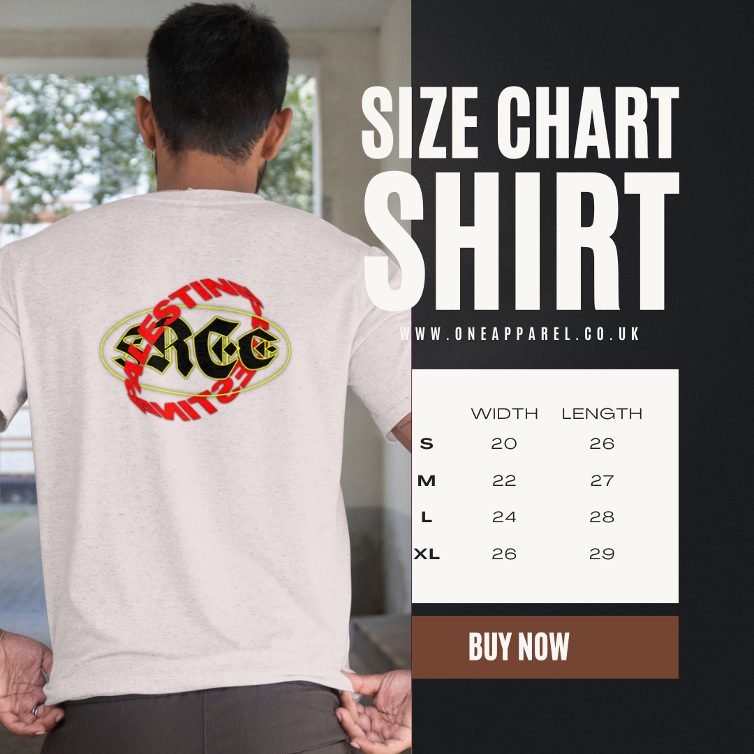 Free Palestine- Distorted Text Graphic Tee in sport grey