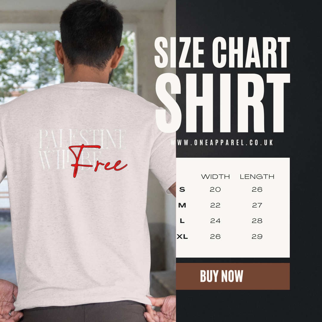 Stand for justice- Palestine will be free T-shirt- sport grey (red and white text)