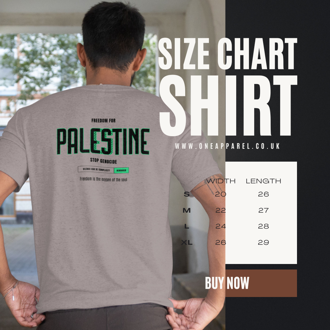 Freedom for Palestine graphic T-shirt in graphite heather (Black + Green text)