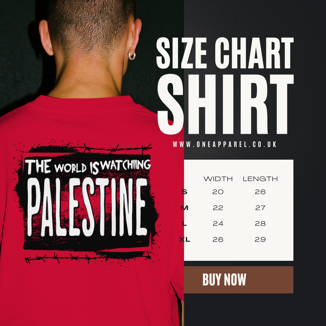 Eyes on Gaza - Statement graphic tee in red