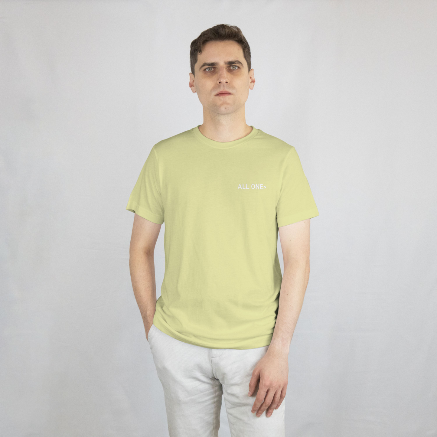 Freedom for Palestine tee in off white with black and green text