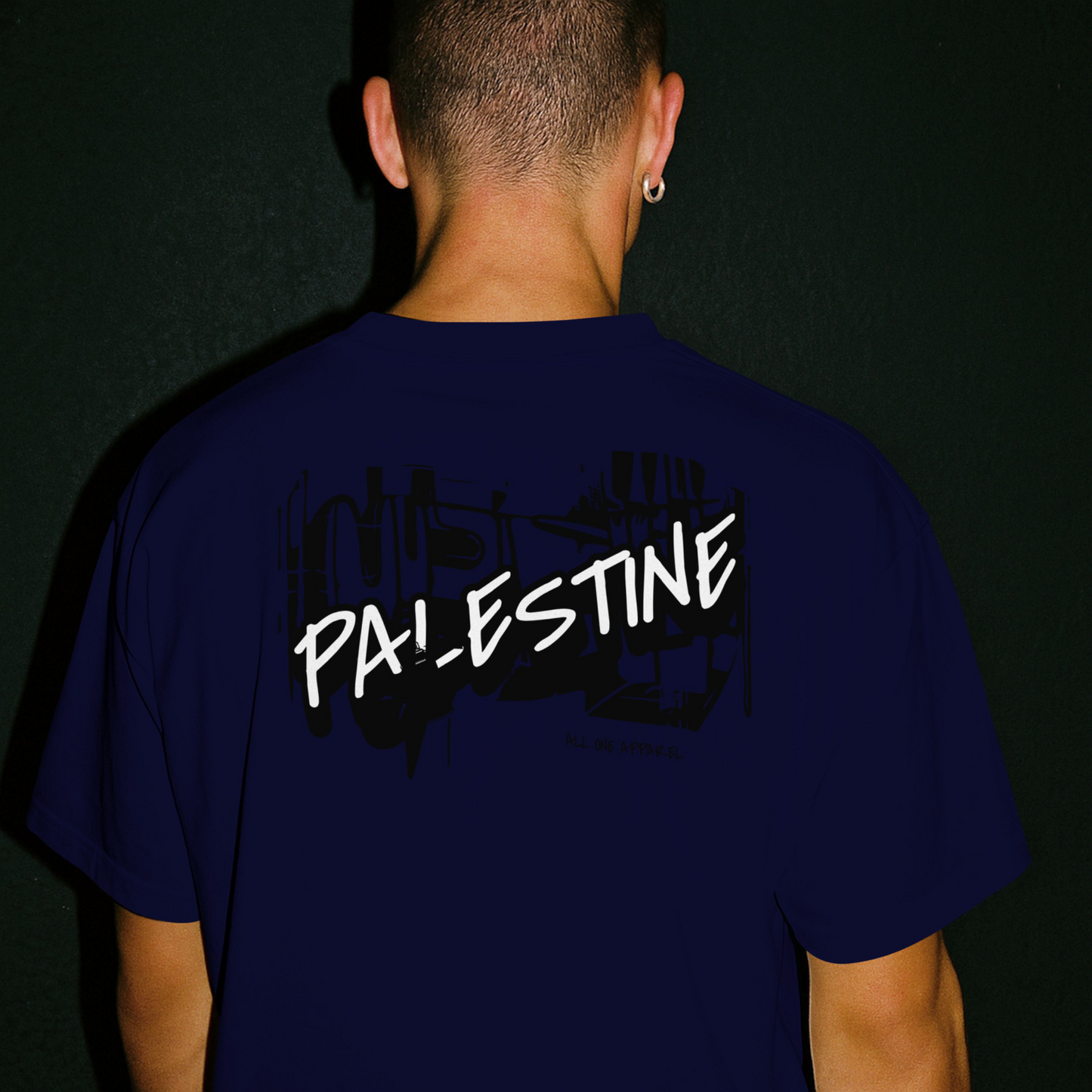 3D Bold Palestine statement T-shirt-