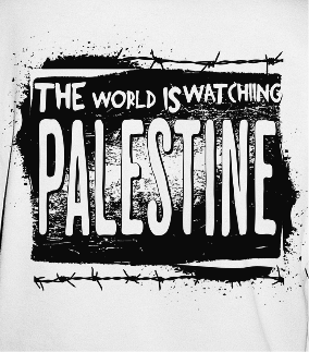 Eyes on Gaza - Statement Graphic Tee in white