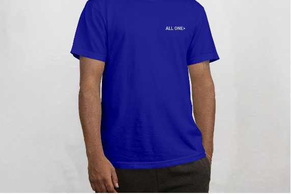 Free Palestine tee shirt in royal blue- with be strong graphic design