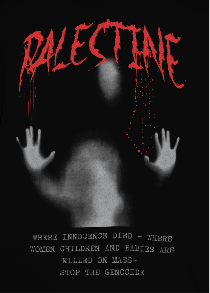 Palestine - ghost graphic design tee in black