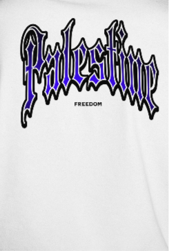 Palestine- Freedom Gothic tee - white
