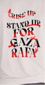 Stand up for Gaza statement tee - Grey