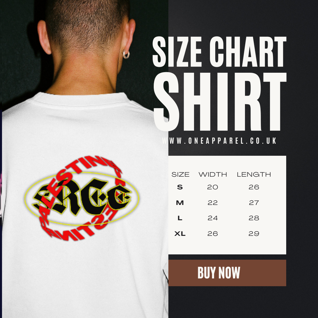 Free Palestine- distorted Text Graphic Tee in white