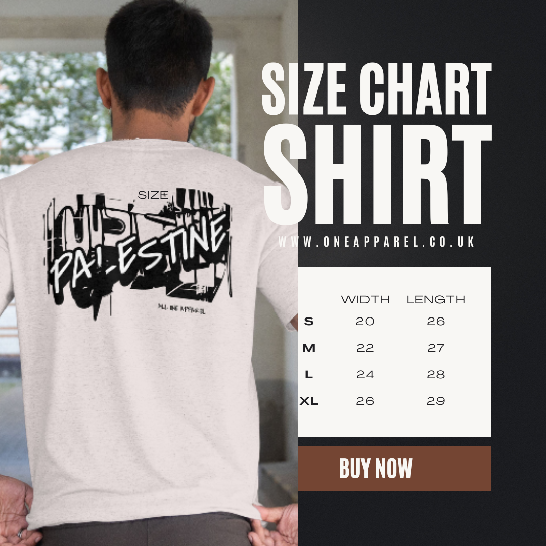 3D Bold Palestine Statement T-Shirt - Sport Grey
