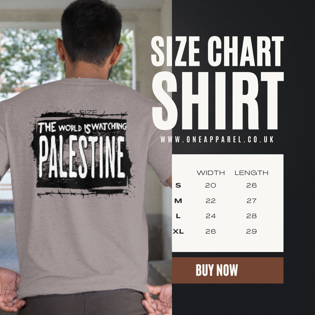 Eyes on Gaza – Statement Graphic Tee in graphite heather