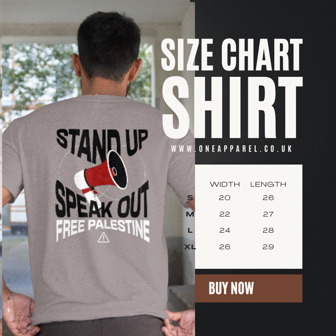 Free Palestine - speak out - statement tee in Heathergrey