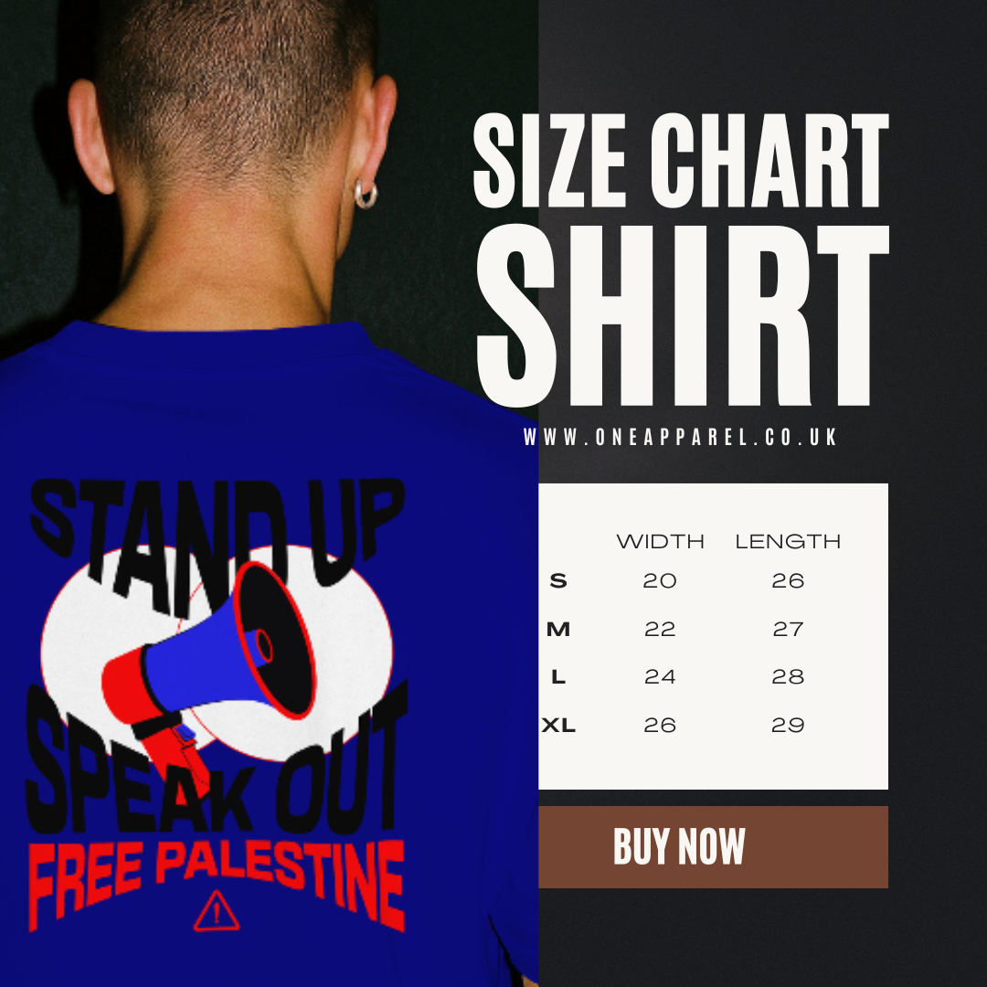 Free Palestine- speak out- statement tee in royal blue