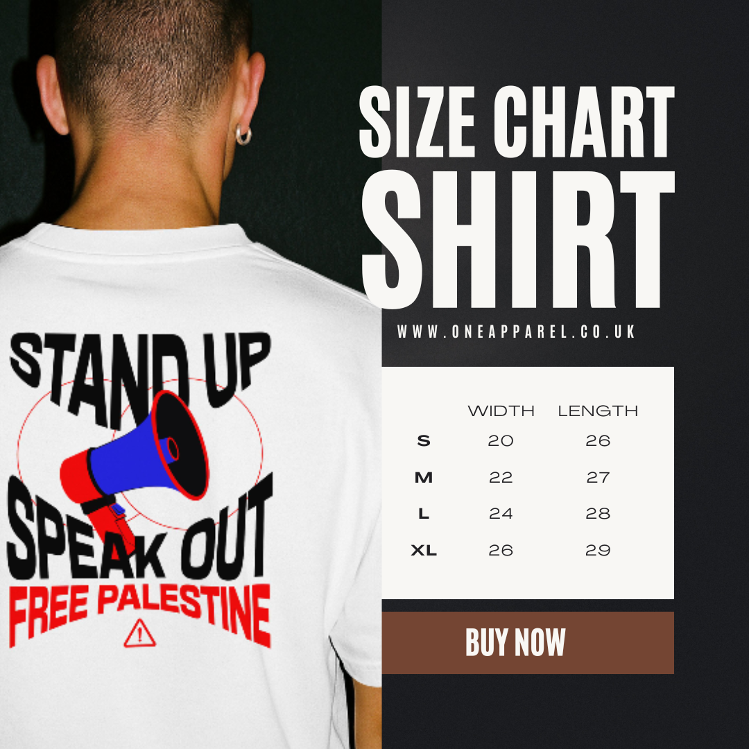 Free Palestine- speak out- statement tee in white