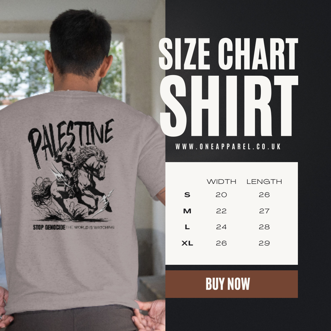 Free Palestine tee in Heather grey with black horse design