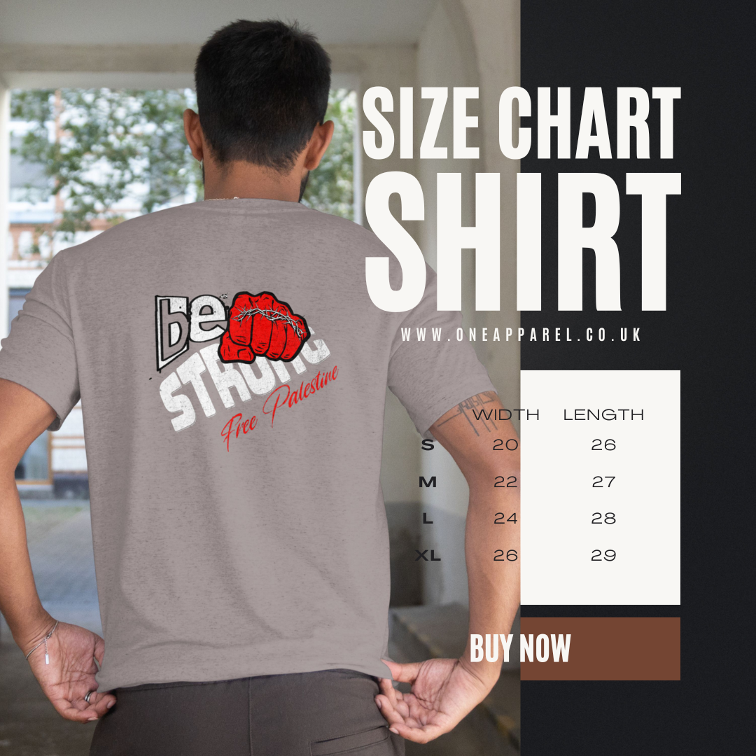 Free Palestine tee shirt in heather grey - with red and white graphic design