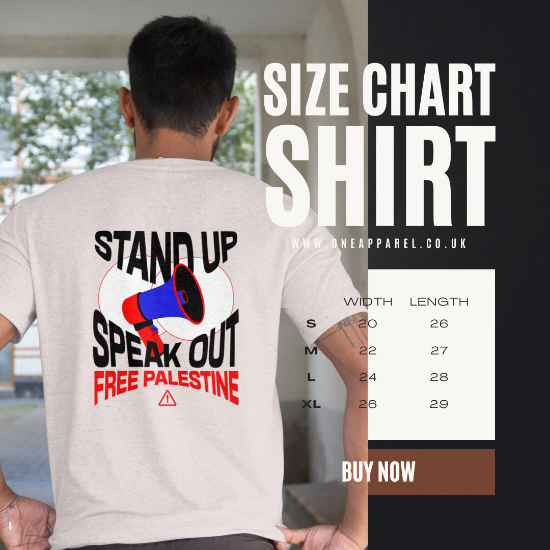 Free Palestine- speak out- statement tee in grey