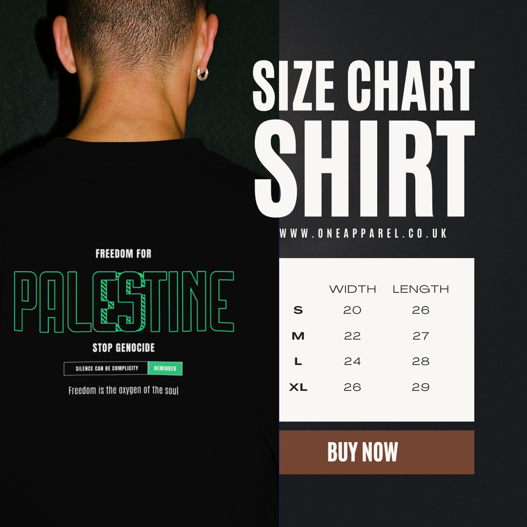 Freedom for Palestine men’s graphic T-shirt in black