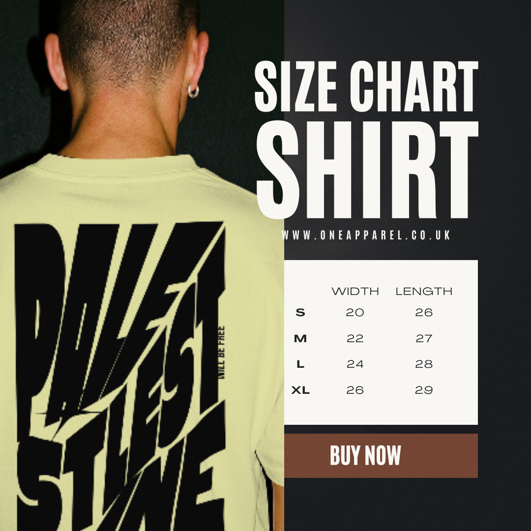 Palestine tee in offwhite with black bold text