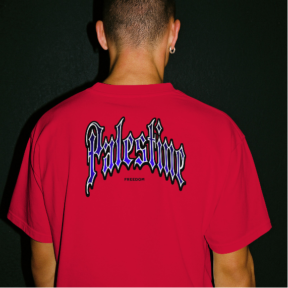 Palestine- Freedom Gothic tee- red