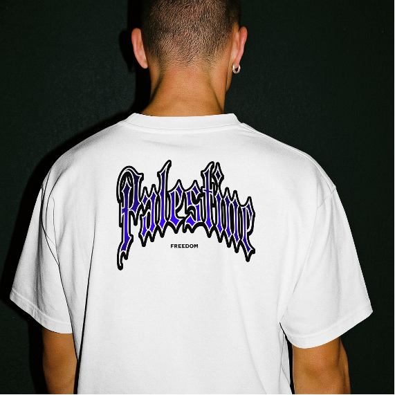 Palestine- Freedom Gothic tee - white