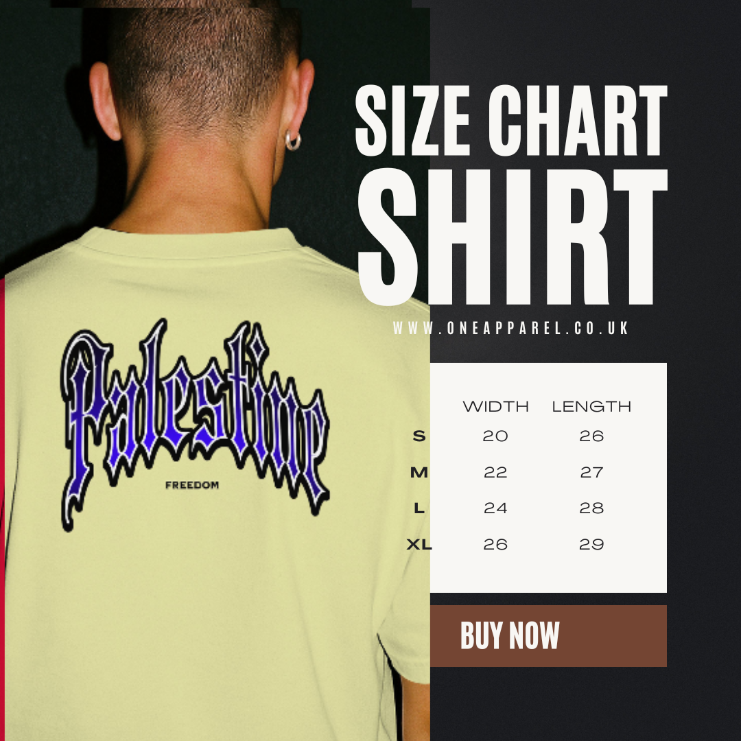 Palestine- Freedom Gothic Tee - Off white