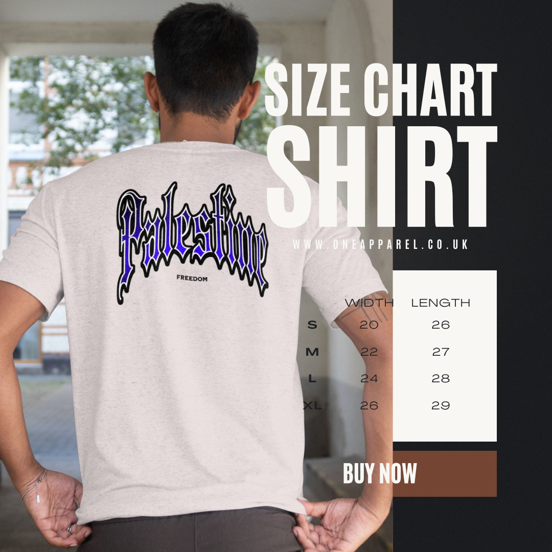 Palestine-Freedom Gothic tee - sport grey