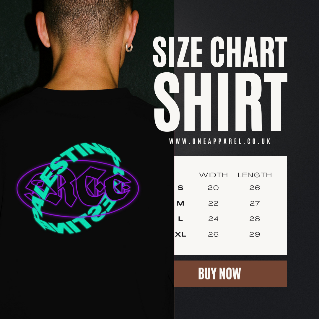 Free Palestine- Distorted Text Graphic Tee in black (Green + Purple)
