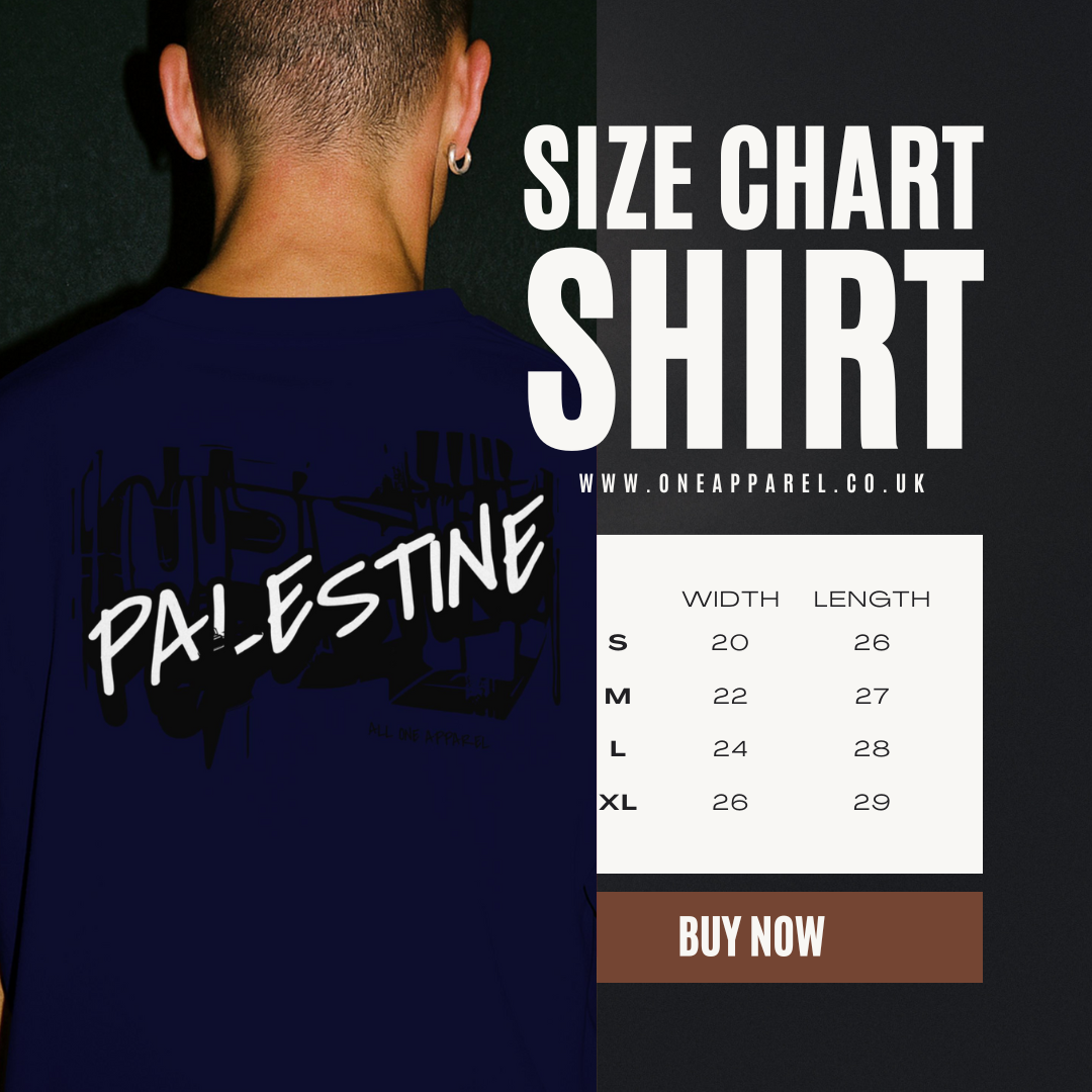 3D Bold Palestine statement T-shirt-