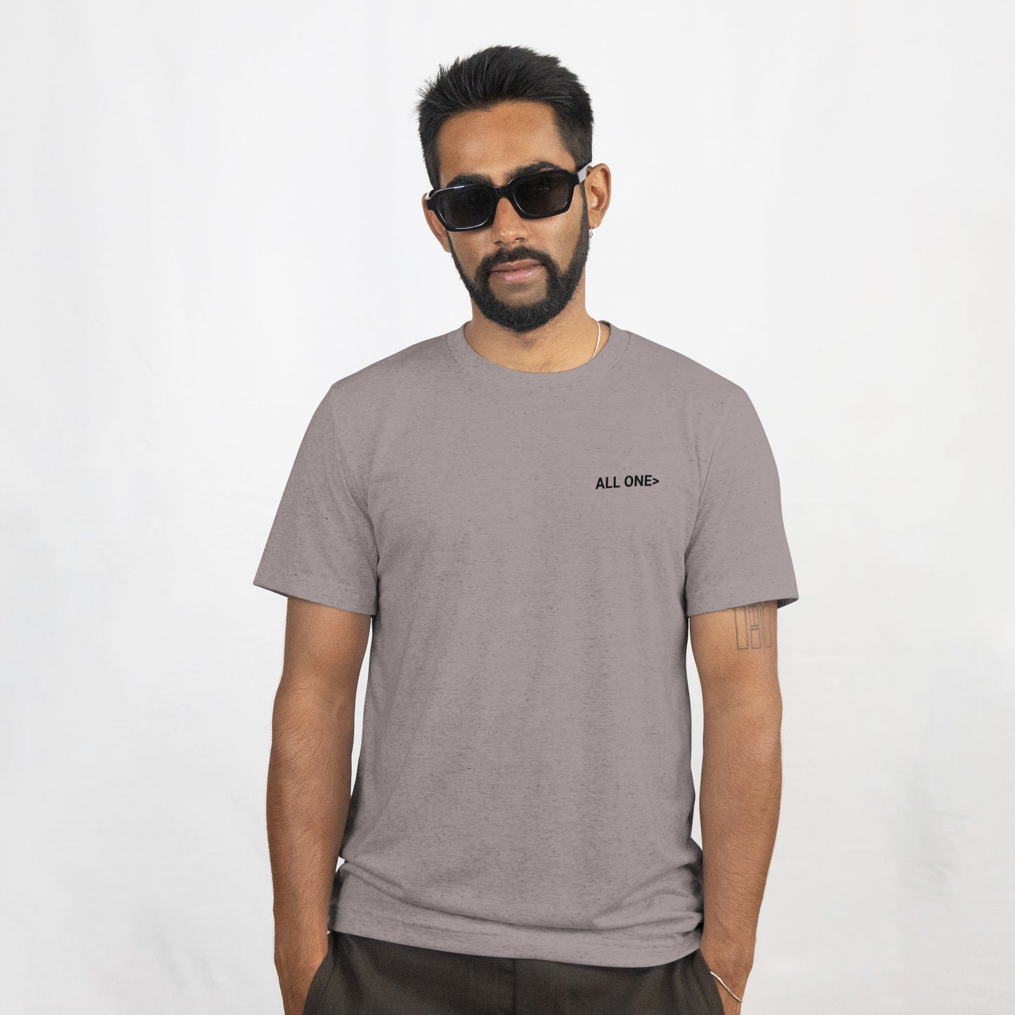 Free Palestine - speak out - statement tee in Heathergrey